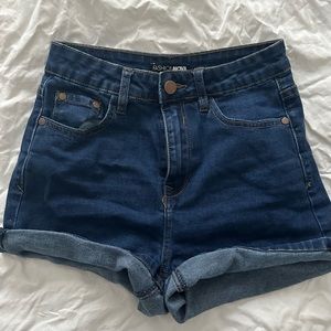 high waist denim shorts